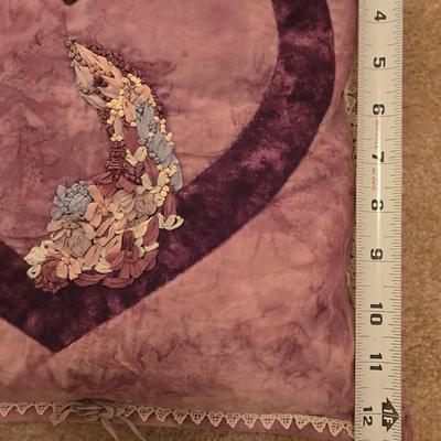 Velvet Heart Pillows and Quilted Heart Pillow