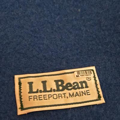 L.L. Bean Blue Fleece Blanket