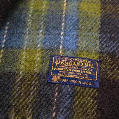 Pendleton Blue & Green Plaid Lap Blanket