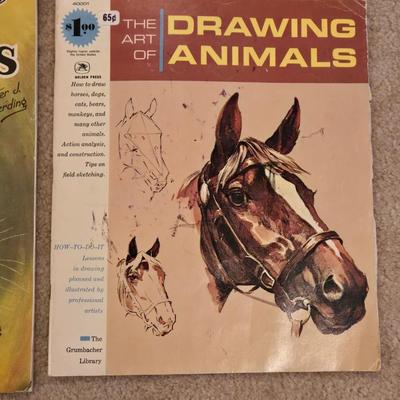 2 Vintage Learning to Draw Books