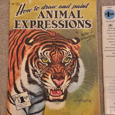 2 Vintage Learning to Draw Books