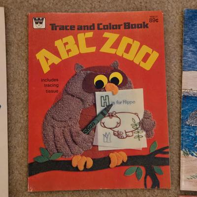 Vintage Coloing Books and Crayons