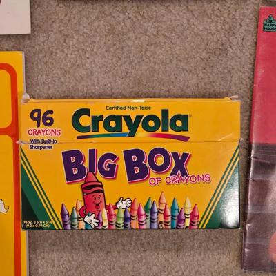 Vintage Coloing Books and Crayons