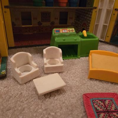 Vintage Little People Play Family House with Accessories