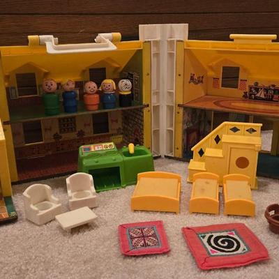 Vintage Little People Play Family House with Accessories
