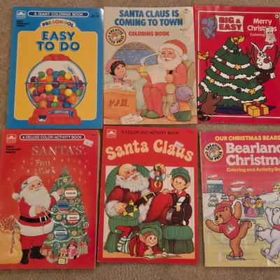 Vintage Children's Christmas Coloring Books