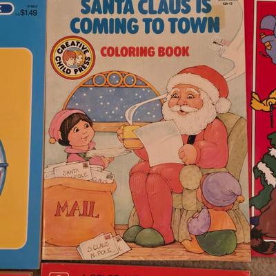 Vintage Children's Christmas Coloring Books