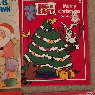 Vintage Children's Christmas Coloring Books