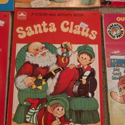 Vintage Children's Christmas Coloring Books