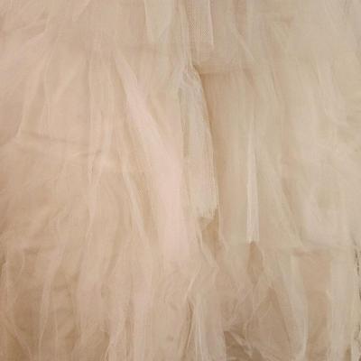 Vintage Lace Bodice with Tulle Ruffles Wedding Dress