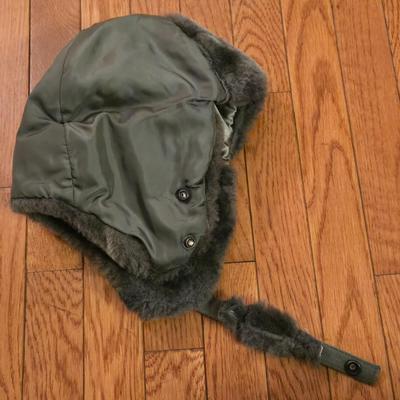 Vintage US Military Pilot's Winter Hat and Liner