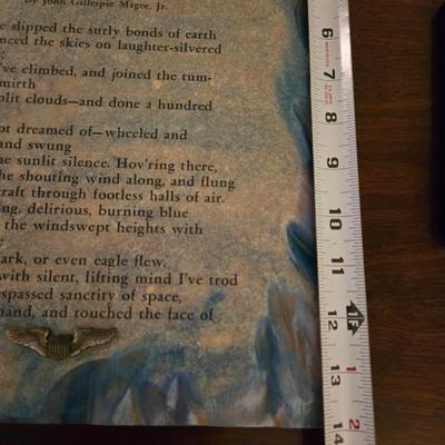 Vintage US Military Poem on Wood