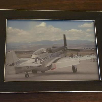 Vintage US Military Framed Plane Photo