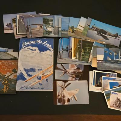 Vintage US Military Plane Post Cards, Shuttle Pictures, and Book