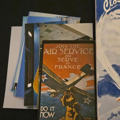 Vintage US Military Plane Post Cards, Shuttle Pictures, and Book