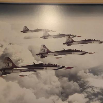 Vintage Framed Photograph of Thunderbirds