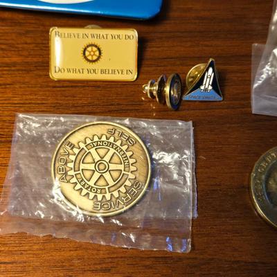 Vintage Pins and Coins