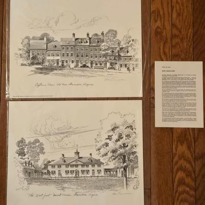 (2) Pencils Signed Don Cannavaro Prints