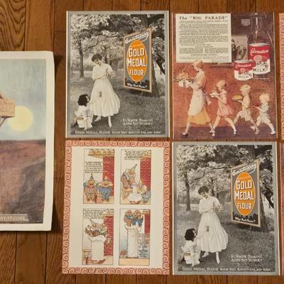 Vintage Repro Advertisement Prints