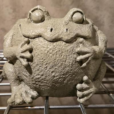 Vintage Resin Frog Planter
