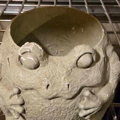 Vintage Resin Frog Planter
