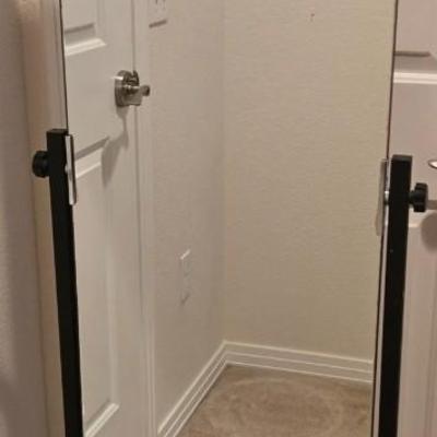 Vintage Full Length Mirror with Casters