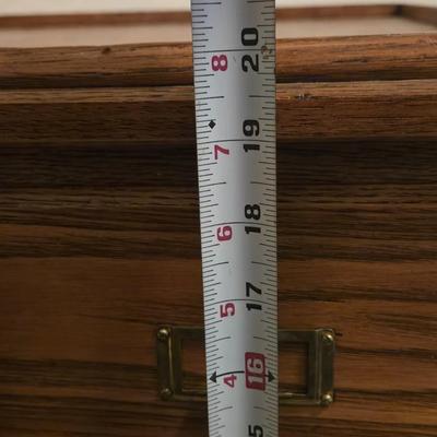 Vintage Wood Side Table with 4 Drawers
