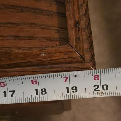 Vintage Wood Side Table with 4 Drawers