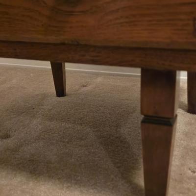 Vintage Wood Side Table with 4 Drawers