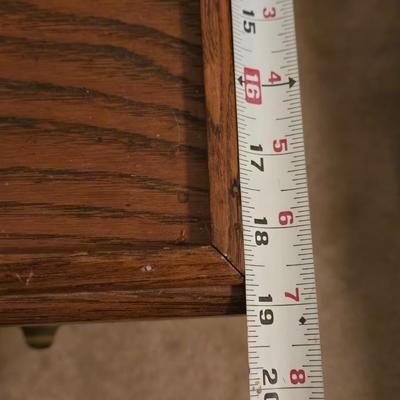Vintage Wood Side Table with 4 Drawers
