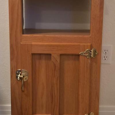 Vintage White Clad Side Table Cabinet