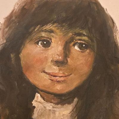 Original Oil Painting by Salvador Cabrera 'Little Girl'