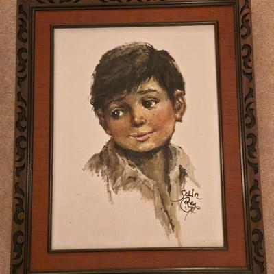 Original Oil Painting by Salvador Cabrera 'Little Boy'