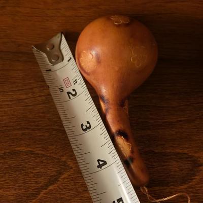 Vintage Natural Birdhouse Ornament, Gourd Ornament, and Bottlebrush Mouse