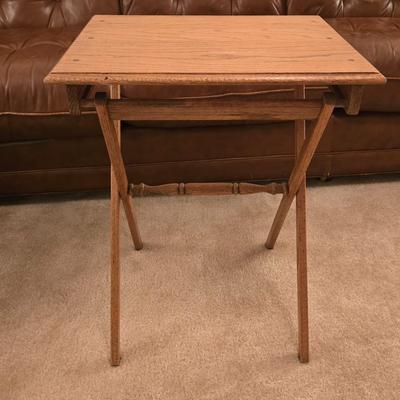 Set of 2 Wood TV Trays