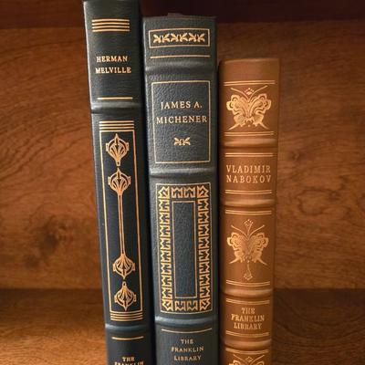 3 Franklin Mint Leather Bound Books