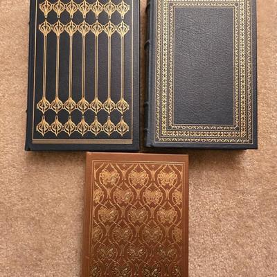 3 Franklin Mint Leather Bound Books
