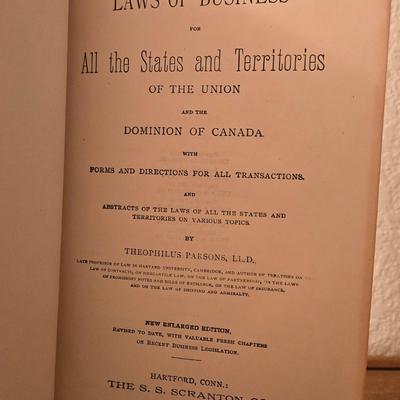1909 Laws of Business Book
