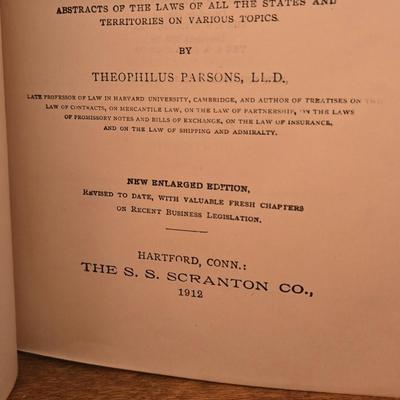 1909 Laws of Business Book