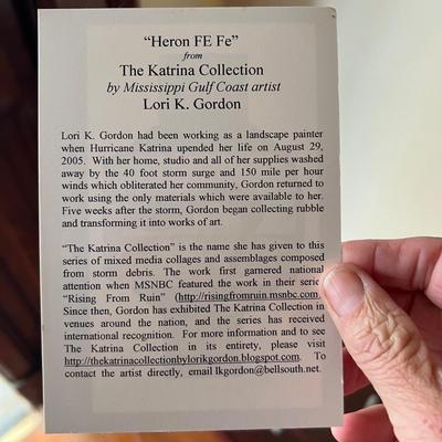 “Heron FE Fe” By Lori K. Gordon - The Katrina Collection (FE-RG)
