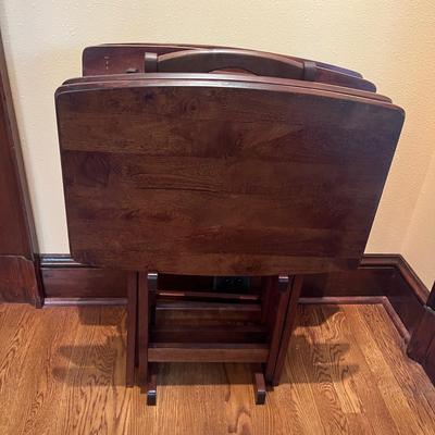 Wooden TV Trays With Stand (LR-MG)