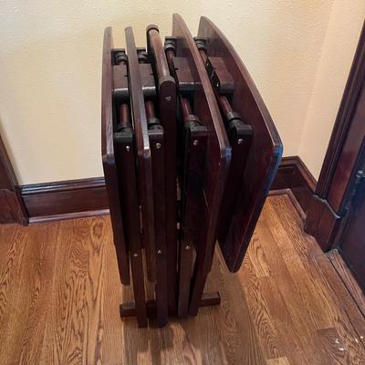 Wooden TV Trays With Stand (LR-MG)