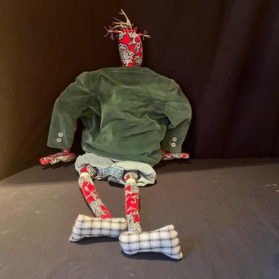 Unique Fabric Doll With Painted Overalls (DR-MG)