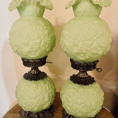 Fenton Poppy Lamps and Tables Lot