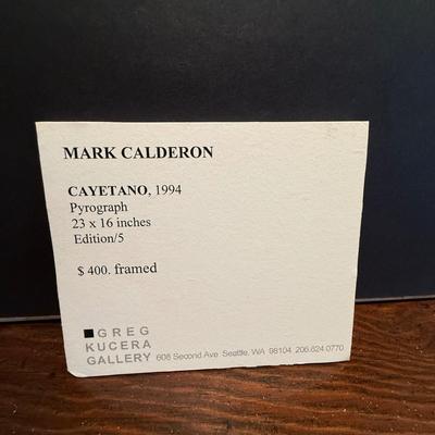 Mark Calderon “Cayetano” Pyrograph Print (DR-MK)