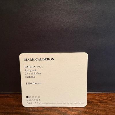Mark Calderon “Bailon” Pyrograph Print (DR-MK)