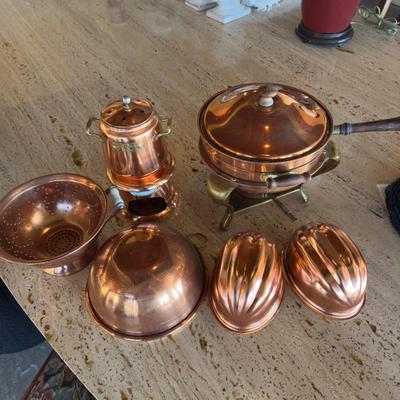 K739 Lot of Copper Cookware
