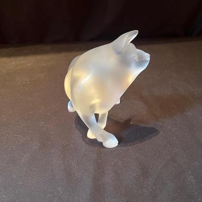 Lalique Taureau Vuelta Frosted Crystal Bull Figurine (LR-MG)