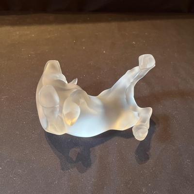 Lalique Taureau Vuelta Frosted Crystal Bull Figurine (LR-MG)