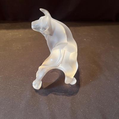 Lalique Taureau Vuelta Frosted Crystal Bull Figurine (LR-MG)
